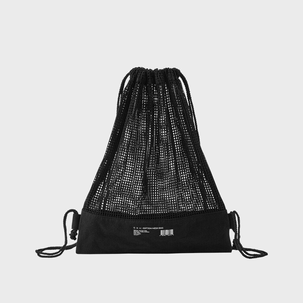 COTTON MESH BAG (BLACK) 메시백