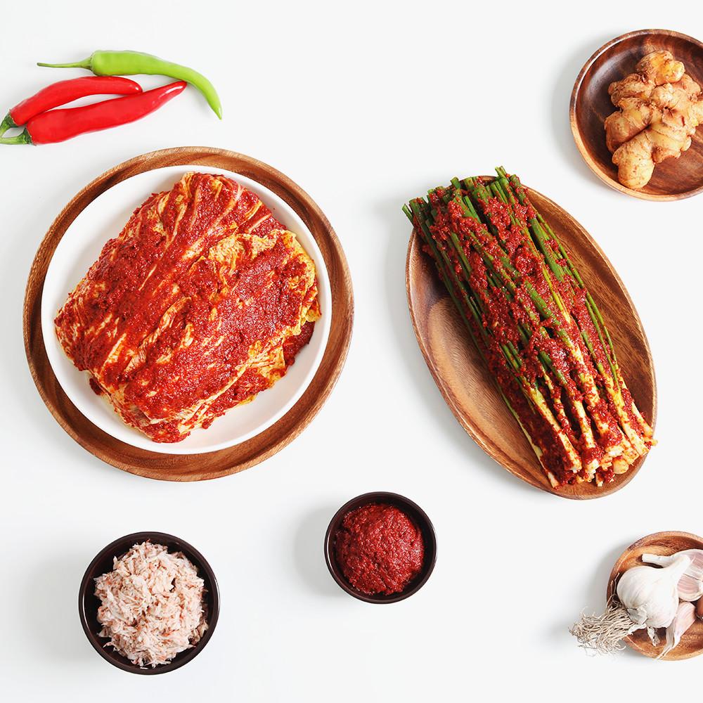 대전 선화동 매운실비김치 세트 김치1.3kg+파김치 1kg