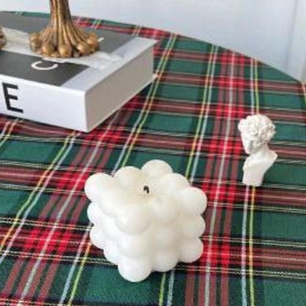 크리스마스 체크 테이블보 감성 빈티지 식탁보 캠핑