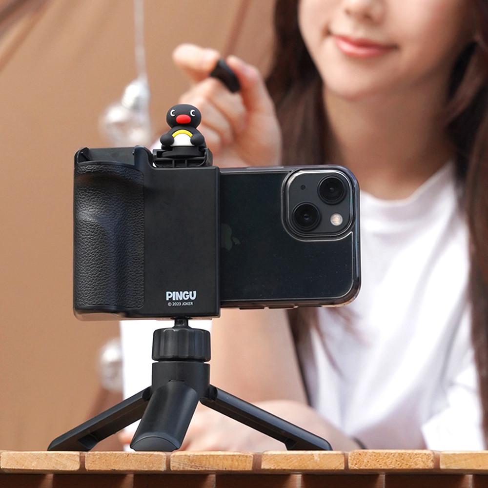 데이니즈 핑구 스마트폰 삼각대 블루투스 카메라 셀카 셔터 그립 셀카봉 거치대