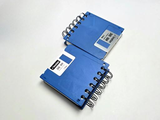 레트로 디스켓 메모수첩 (청색)