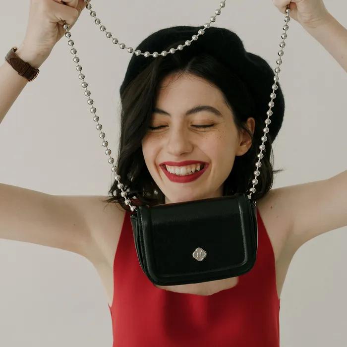 포피 체인 미니백_블랙