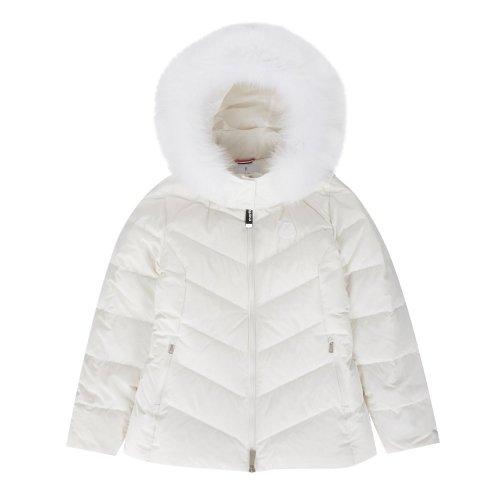 Fur Hoody Down Jumper_White