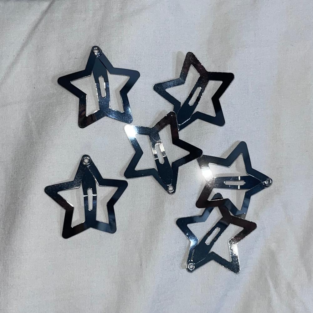 silver star hairpin (2pcs) / 실버 별 핀 / 별 헤어핀