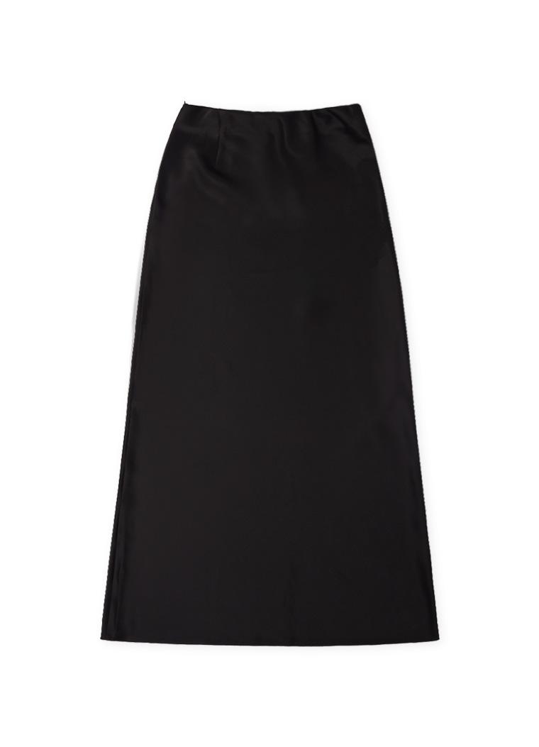 Luna Satin Skirt [black]
