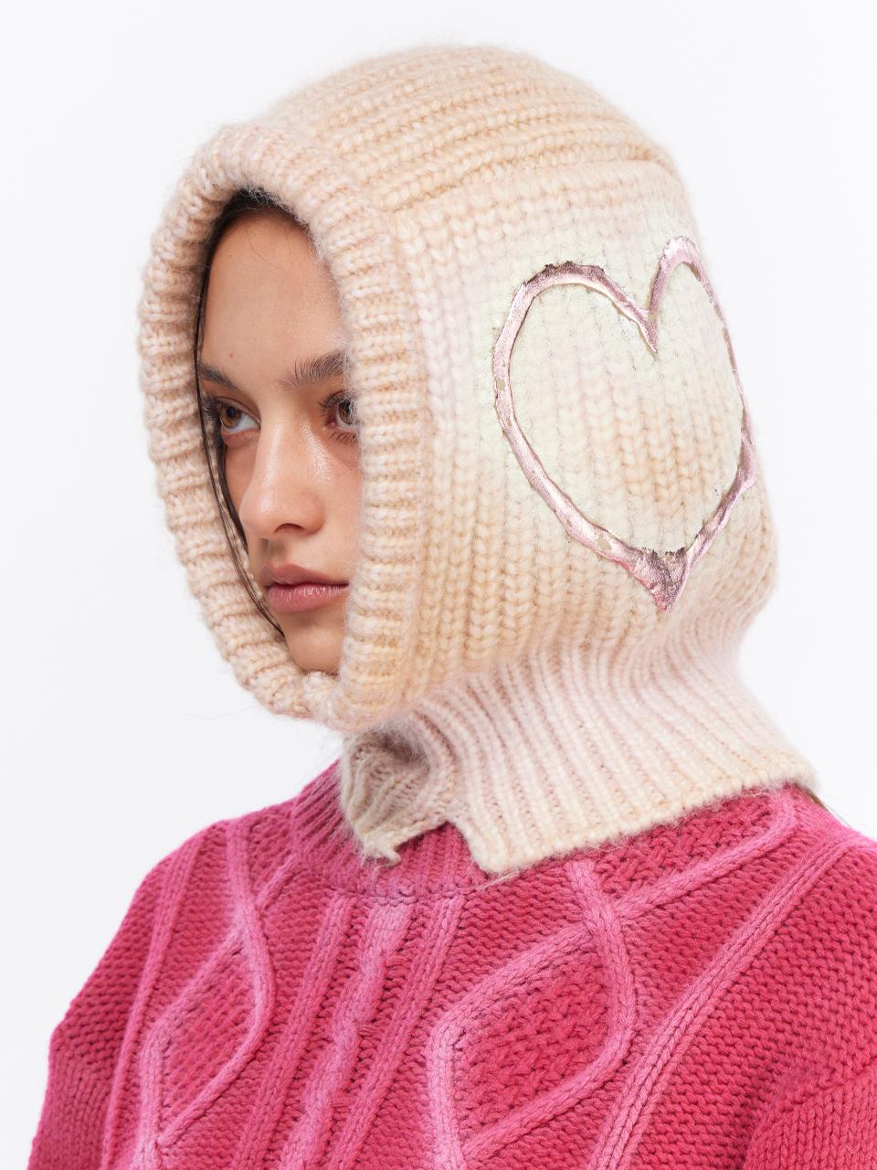 Heart Balaclava Pink