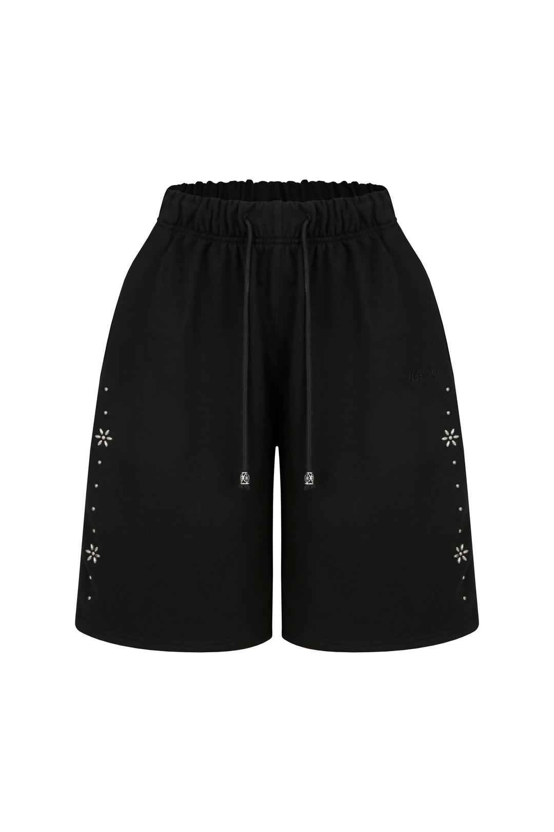 Kashiko Comfy : Monk Shorts Black