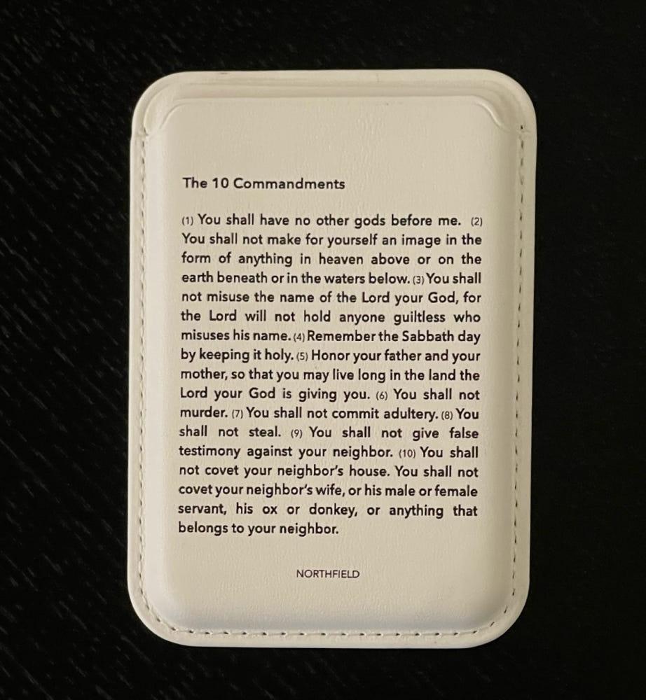 [노스필드] 십계명 카드케이스 (맥세이프) ㅣ 기독교 교회 크리스천 말씀 선물