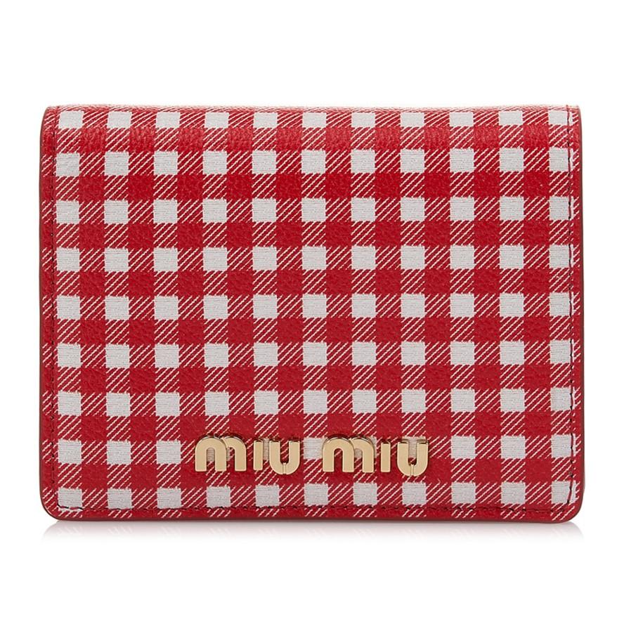 스몰 프린트 마드라스 레더 월렛 5MV204 54V F0976 P000CUIM