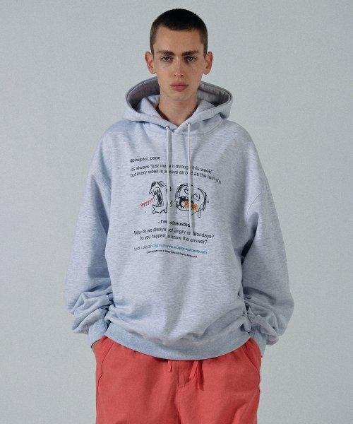Speak To Tweet Hoodie White Melange