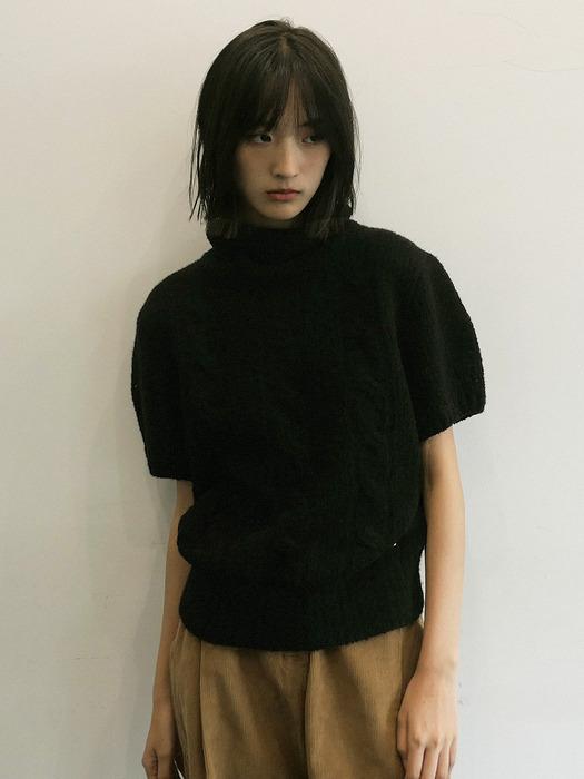 Tara short sleeve knit (Black)