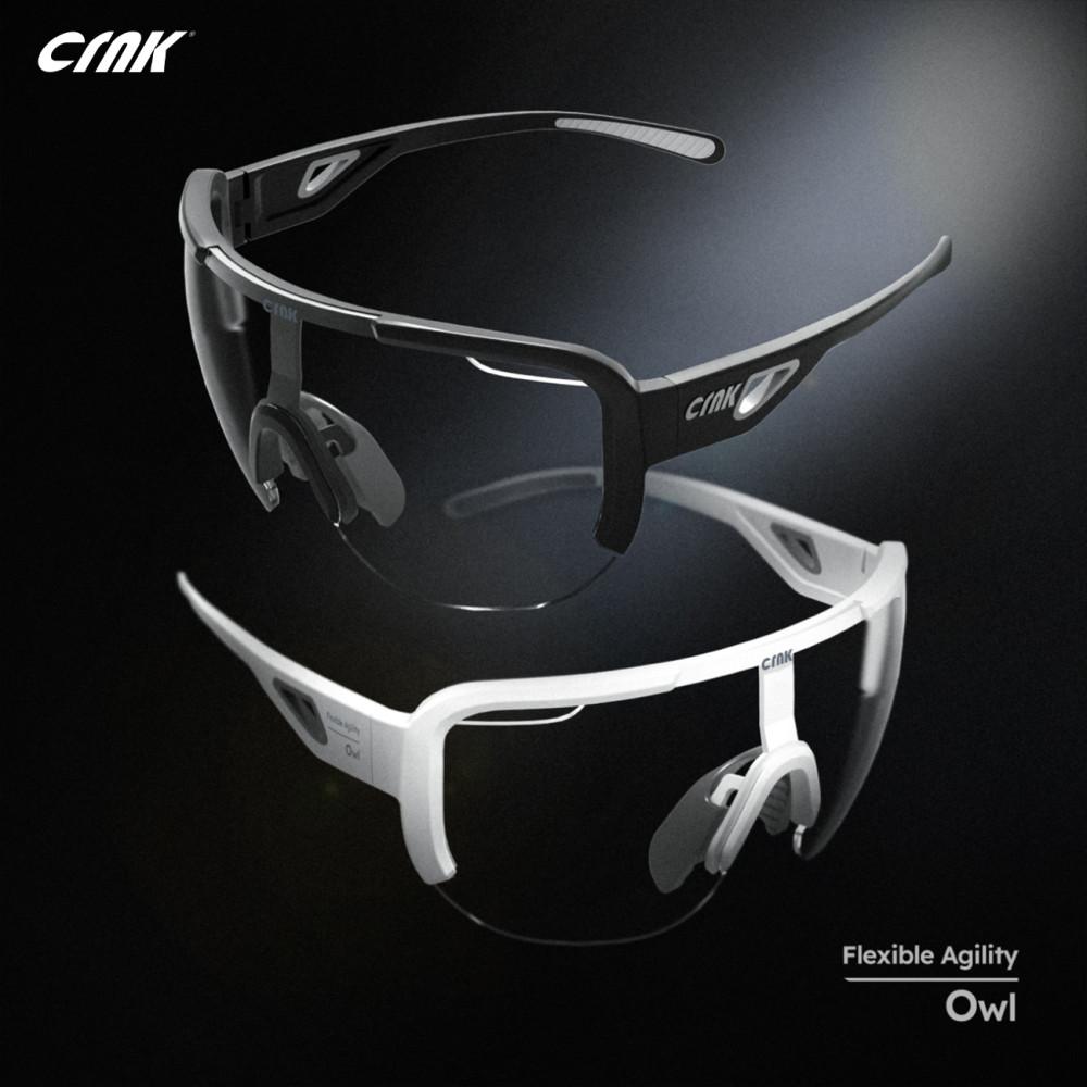 [CRNK 아울] 자전거 고글 변색 렌즈 방풍 스포츠 편광 등산 러닝 골프