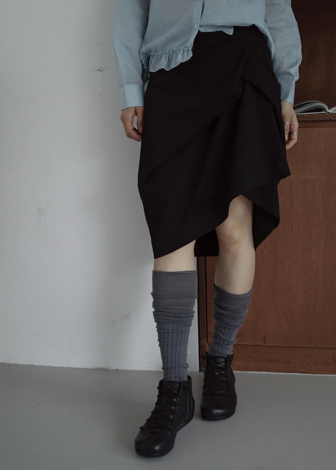 midi drape skirt
