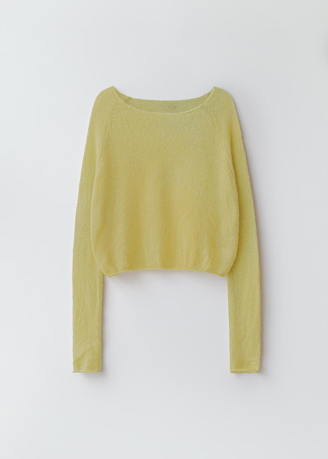 Boat neck sheer knit (olive)