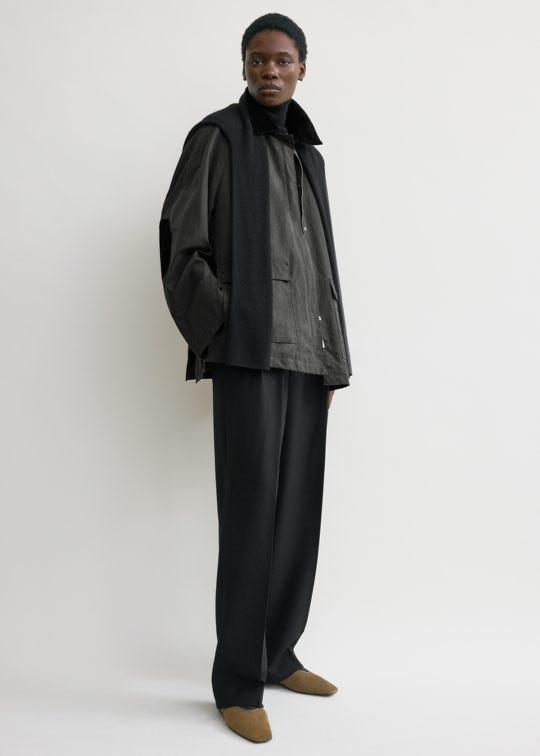 컨트리 재킷 워시드 블랙 - 워시드 블랙 - TOTEME