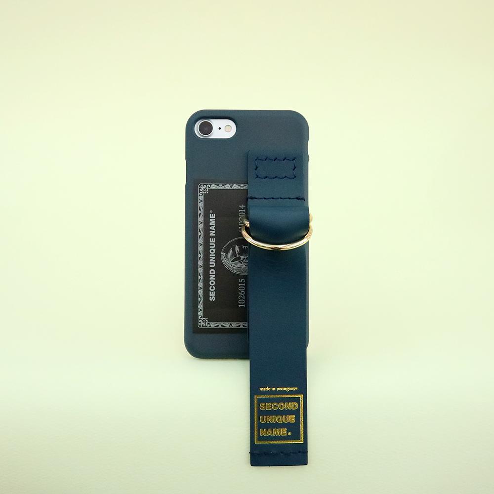 SUN CASE LEATHER CARD GREEN NAVY