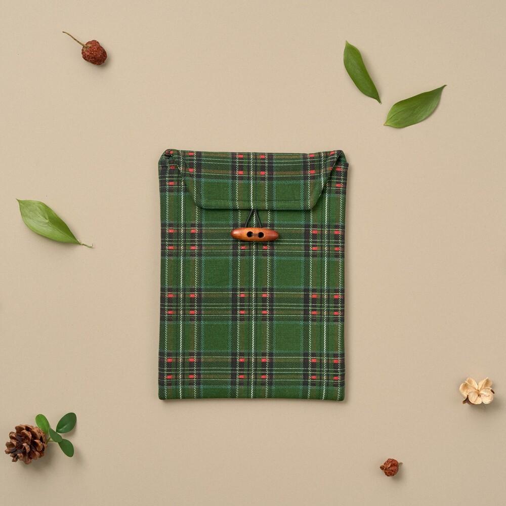 [자체제작 / handmade] 2종 슬리데린 떡볶이 북파우치 체크 사각 패브릭천 책커버