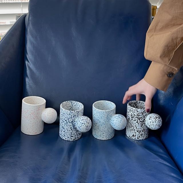 점박이 법랑 명품 수입 뭉뚝 아우든 홈카페 컵 머그컵 점박이그릇