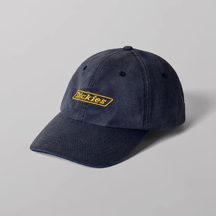 워시드 배너 로고 볼캡 Navy