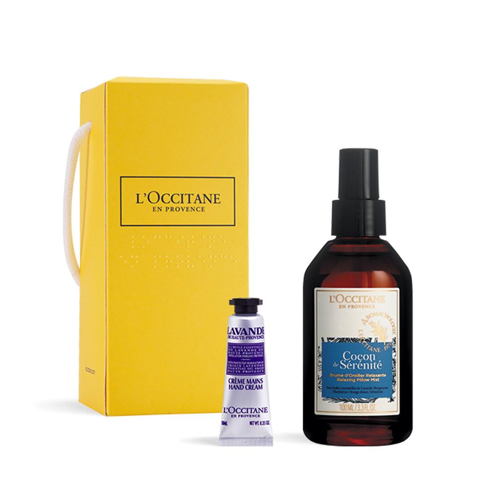 [기프트] 코쿤 드 세레니떼 릴랙싱 필로우 미스트 세트 (미니 핸드 증정) : 록시땅