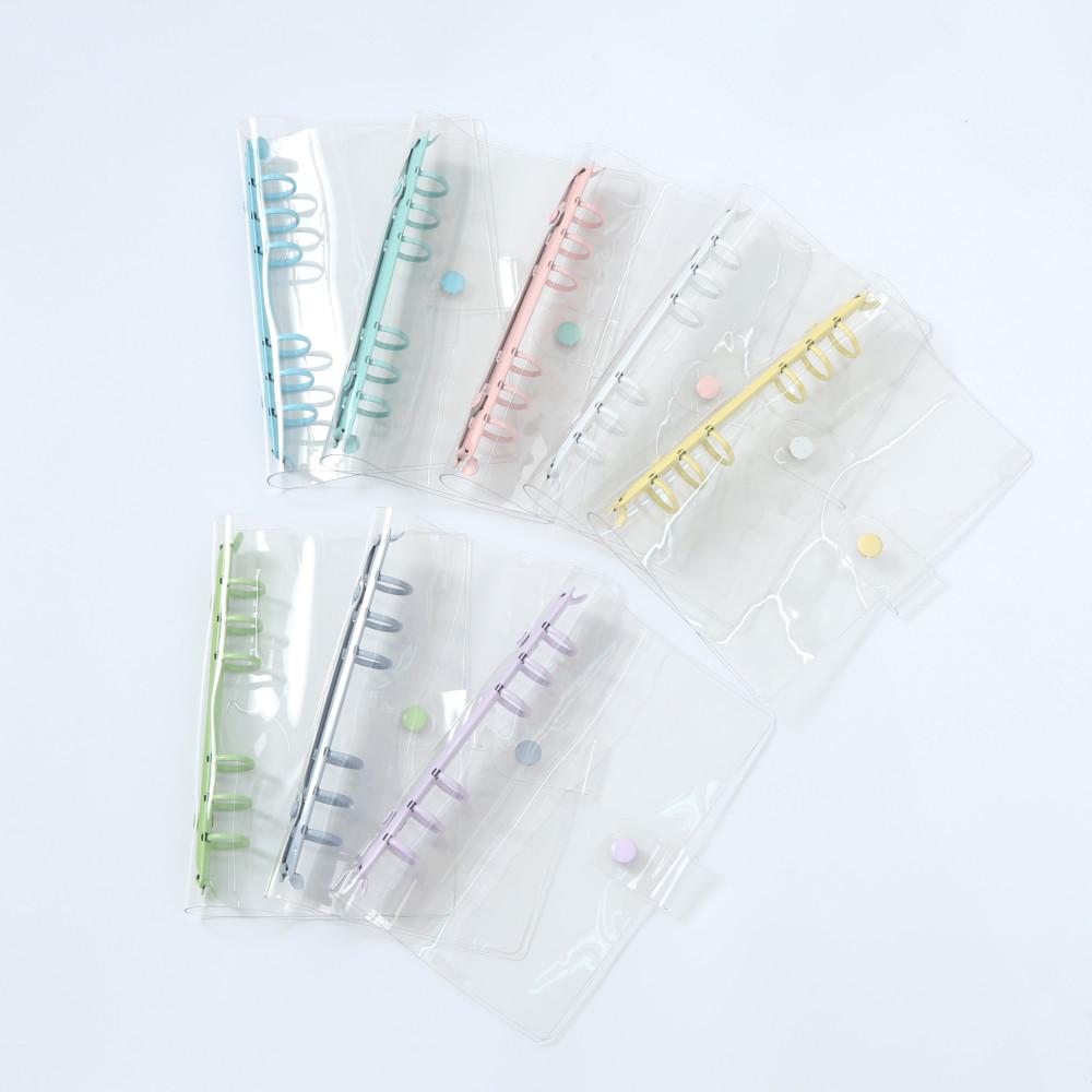 칼라 투명 6공 다이어리 커버 - A6 감성디자인