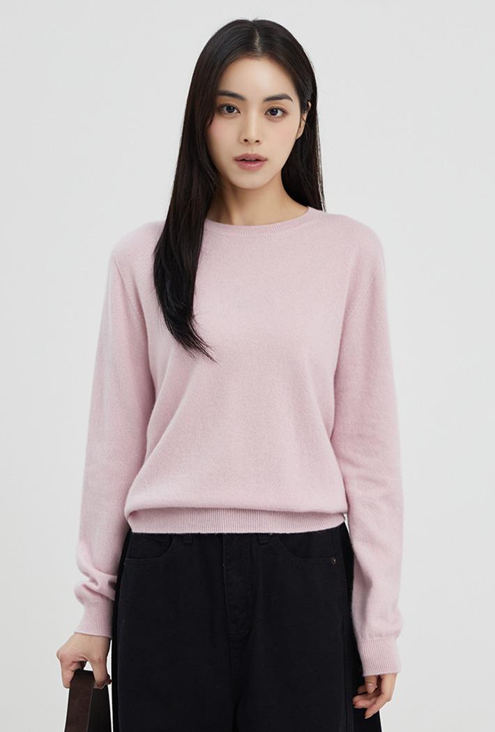 [캐시미어 100] 여성 라운드넥 니트_SPKWF4TW01