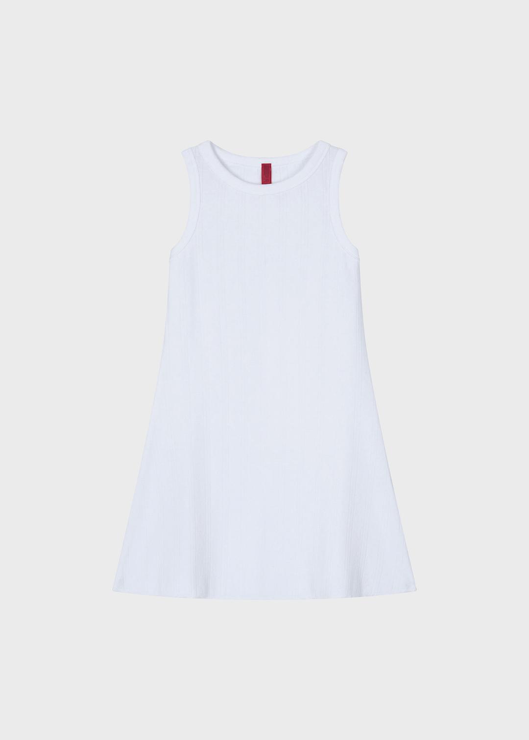 Studio Pointelle Mini Dress White