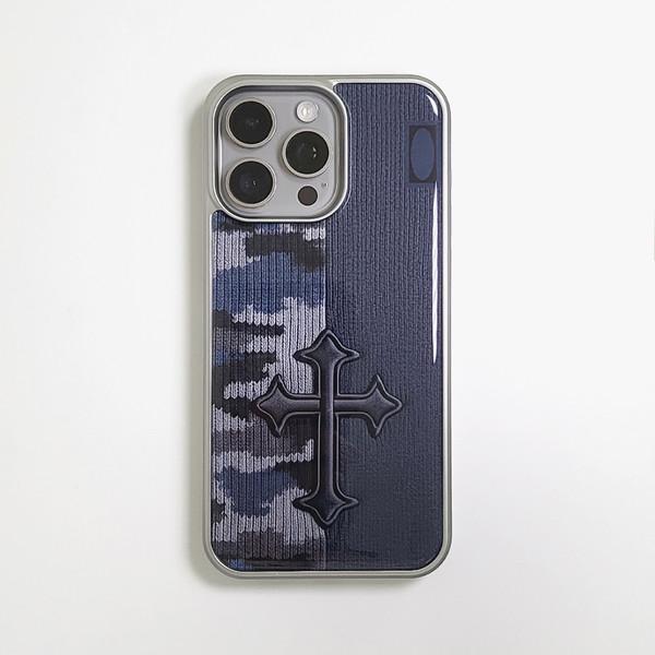 AETERNA Boundary Ritual Cross Knit Case Nocturnal Grey (SV_Epoxy/MagSafe Glass)