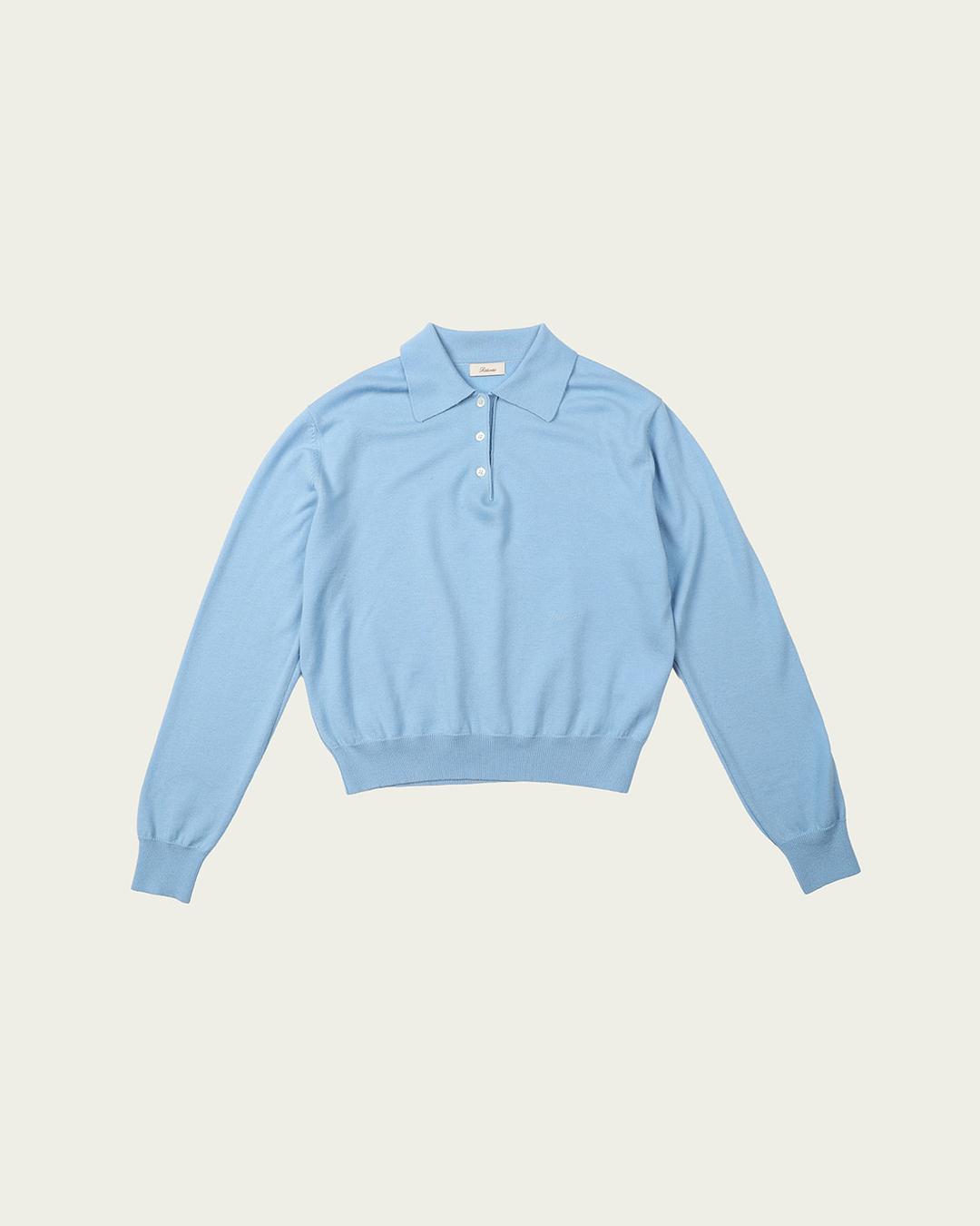 Gloomy Collar Knit - Sky Blue