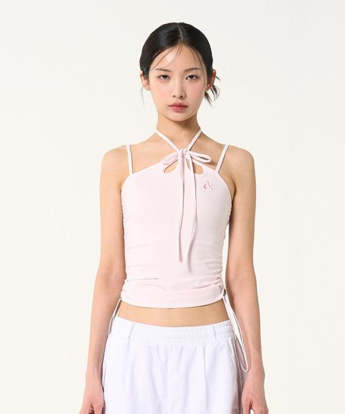 널디(NERDY)  우먼스 스트링 홀터 넥 슬리브리스 탑 베이비핑크 - 사이즈 & 후기 | 무신사