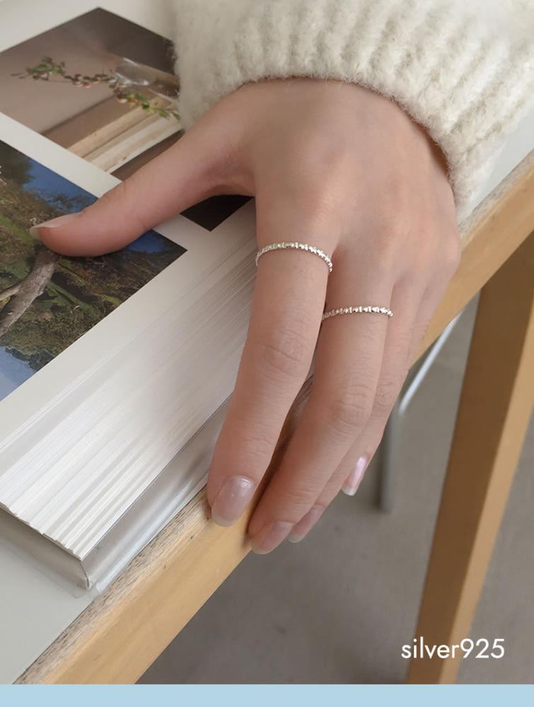 (모앳/반지) ripple ring (silver925) 실버 데일리 반지 1mm 레이어드 링