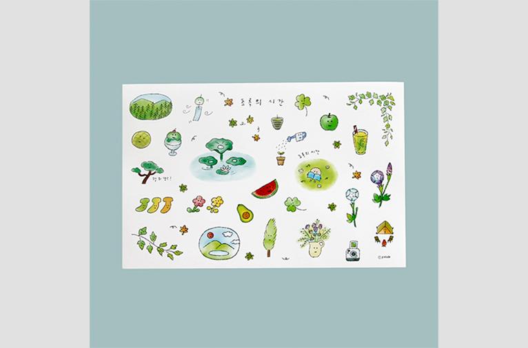 [프렐류드] 스몰띵 스티커_ 초록의 시간 (재입고)