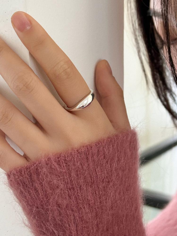 실버925 키코 심플 볼드 볼륨 링 은 반지 2colors