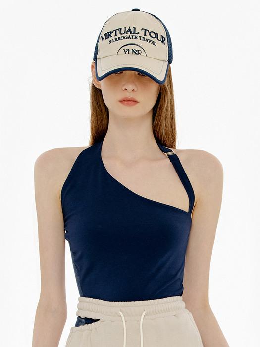 에이이에이이 에이이에이이 aeae WEB LOGO MESH CAP - [SKYBLUE