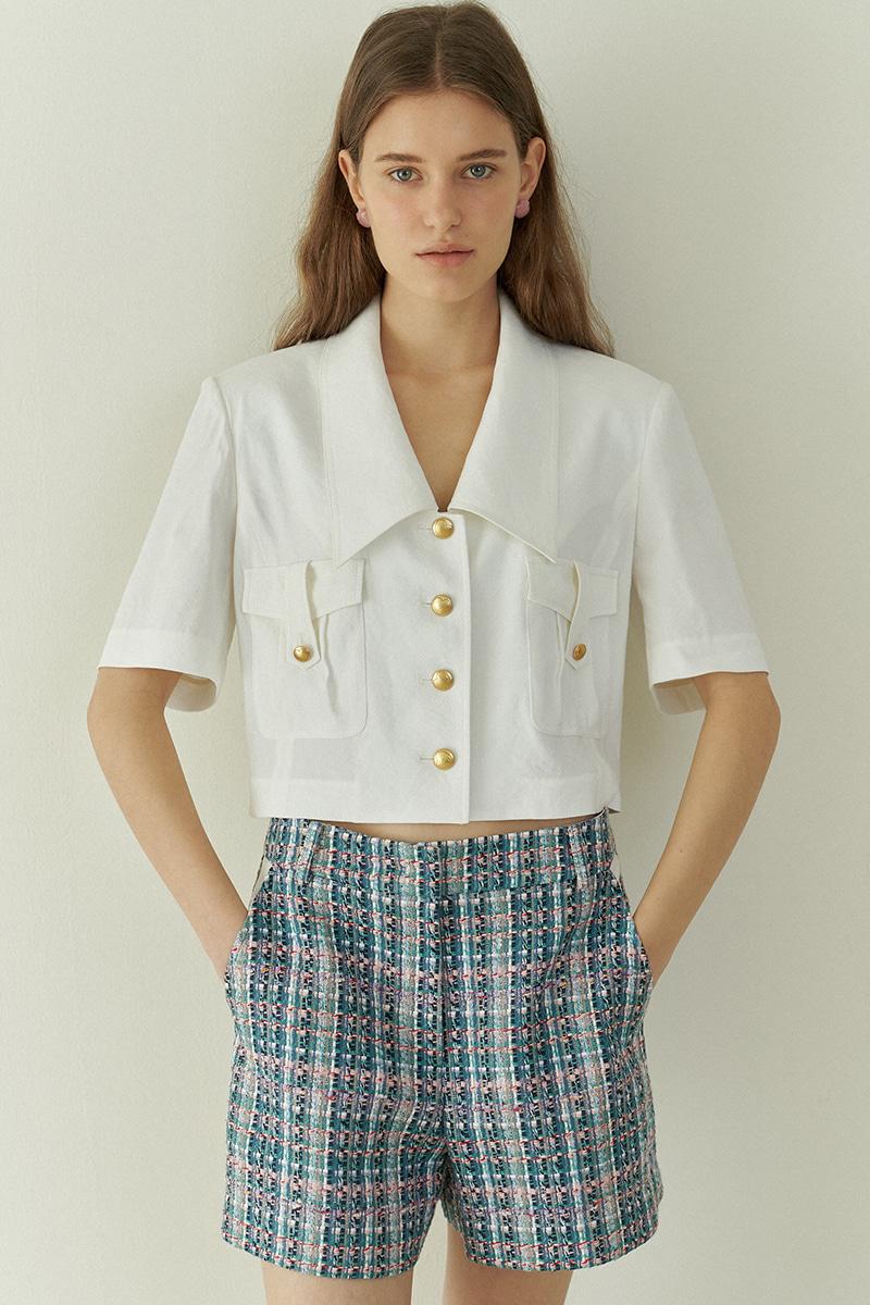 Avenue crop jacket Ivory