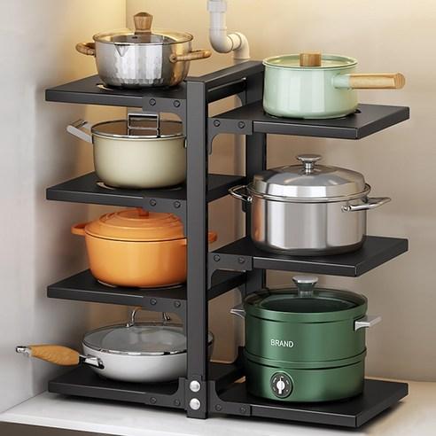 스텔라룸 높이조절 냄비 후라이팬 정리대 거치대 - 프라이팬정리대 | 쿠팡