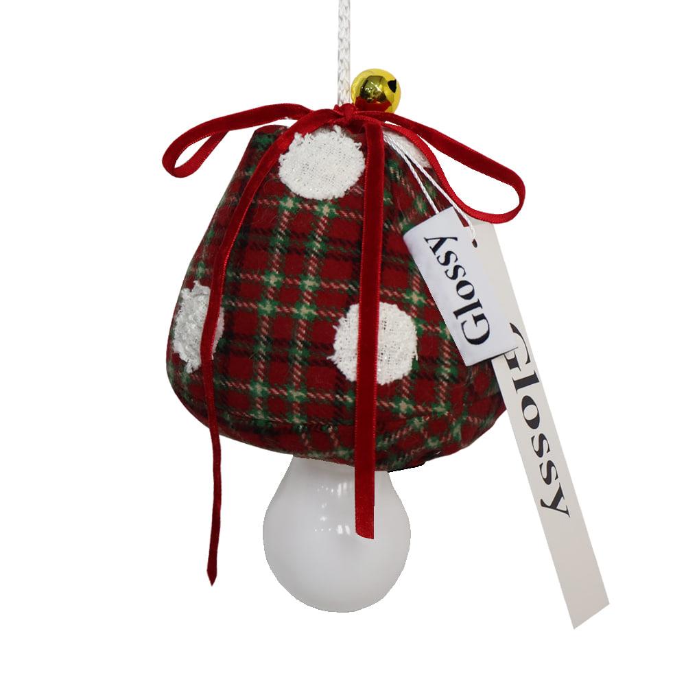 Tartancheck mushroom lamp(red)