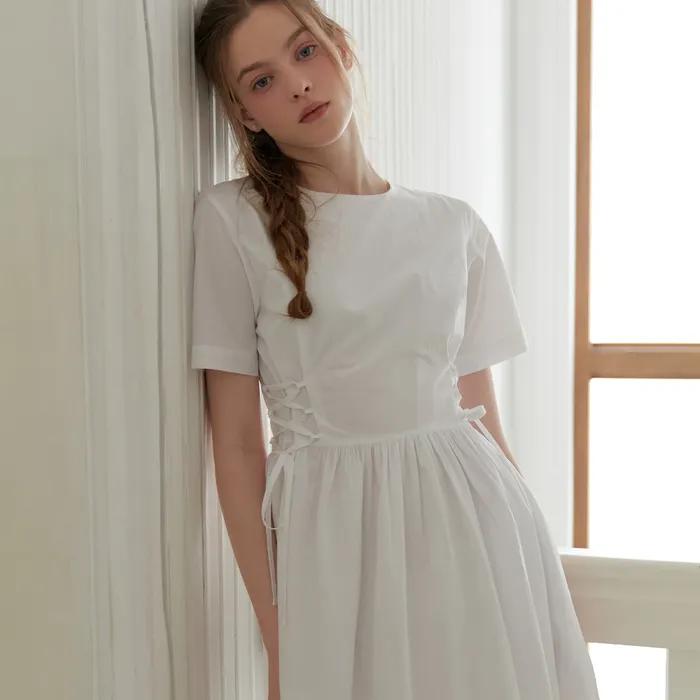 Peach corset dress (white)