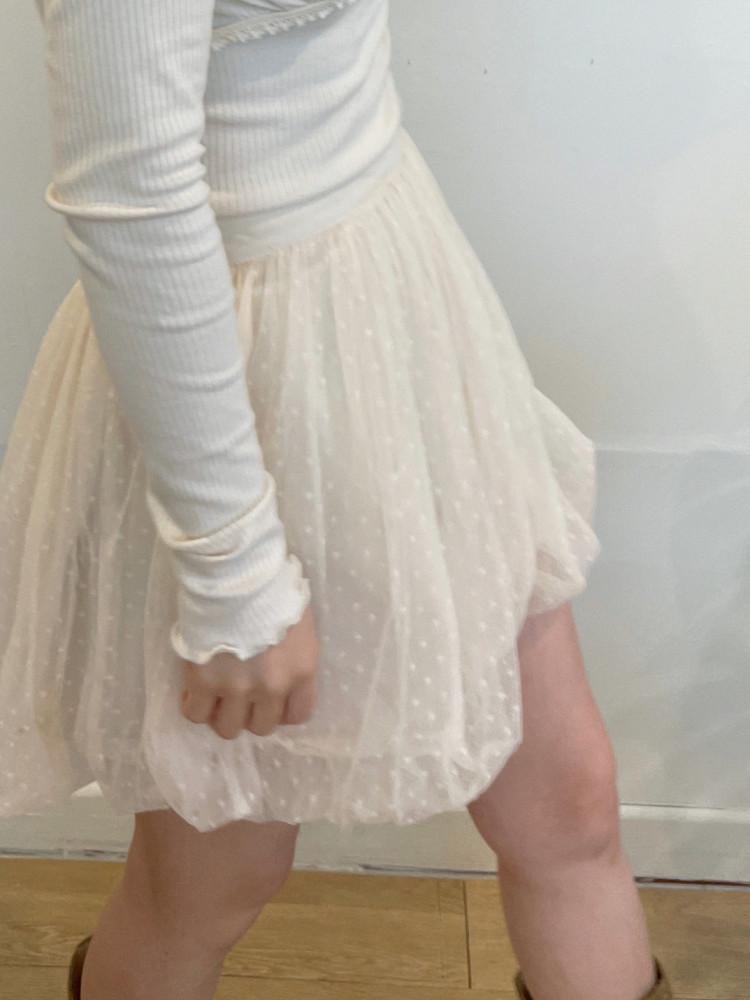 dimming 디밍 cotton candy skirt 레이스스커트 (2color) : Dimming