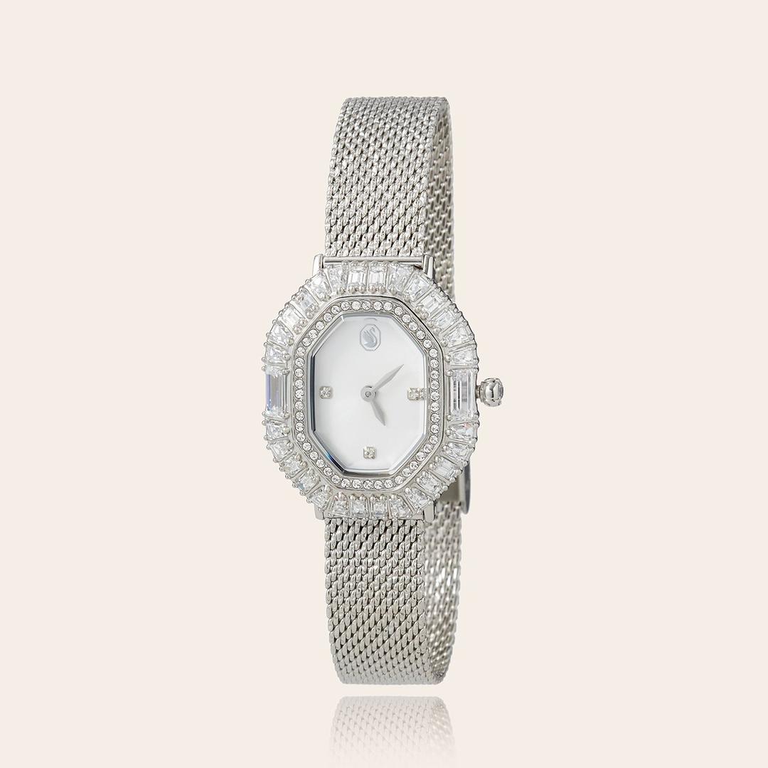 [온쇼페][본사정품] Matrix Octagon 실버 톤 메탈 시계 5732498