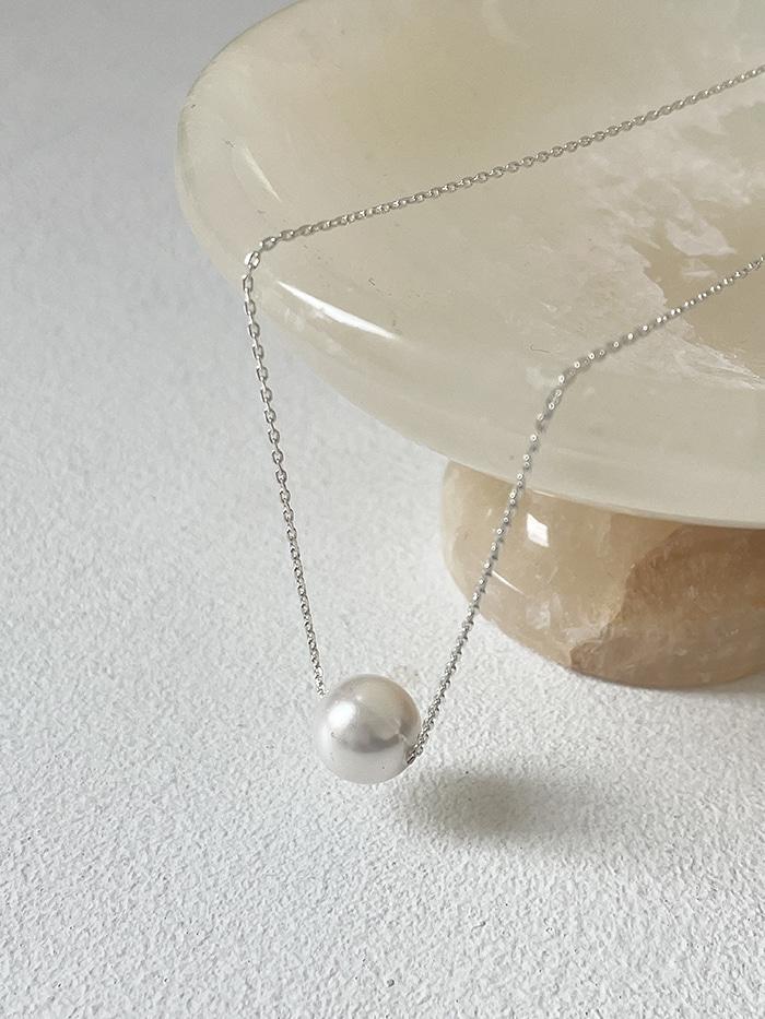 [925silver] 원 포인트 진주 목걸이