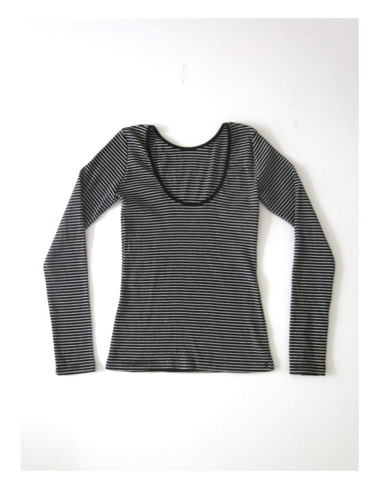 stripe t-shirt(black)