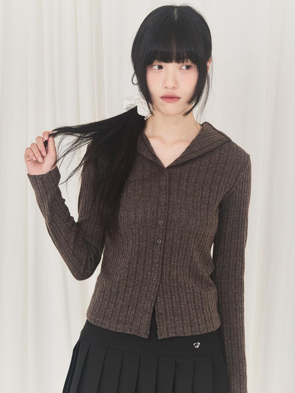 High-neck Long Sleeve (Charcoal)