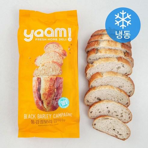 얌!(YAAM!) 통검정보리 깜파뉴 (냉동), 480g, 1개 - 일반양산빵 | 쿠팡