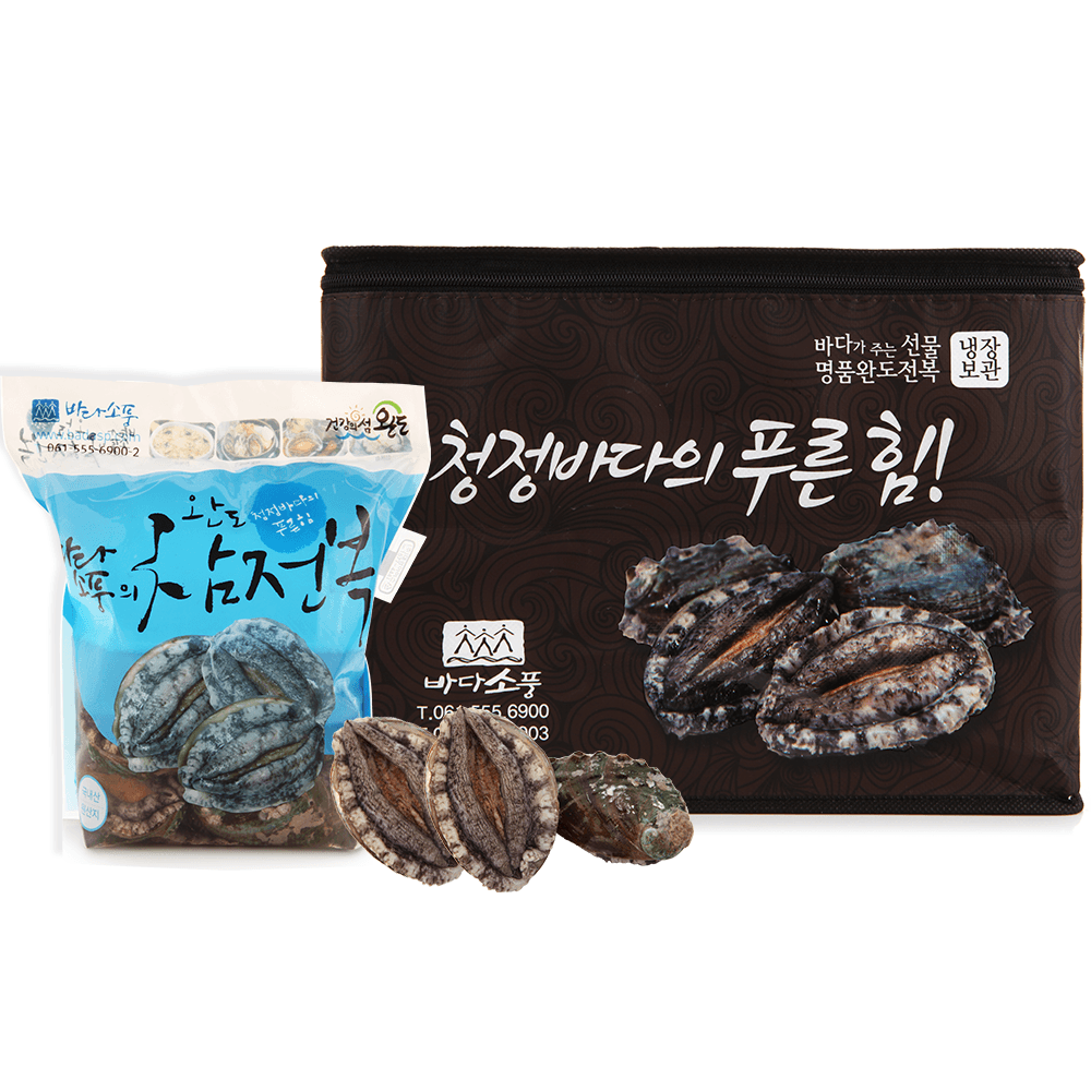 [산지직송] 싱싱한 산소포장 완도 전복 1kg (12~13미/가방포함)