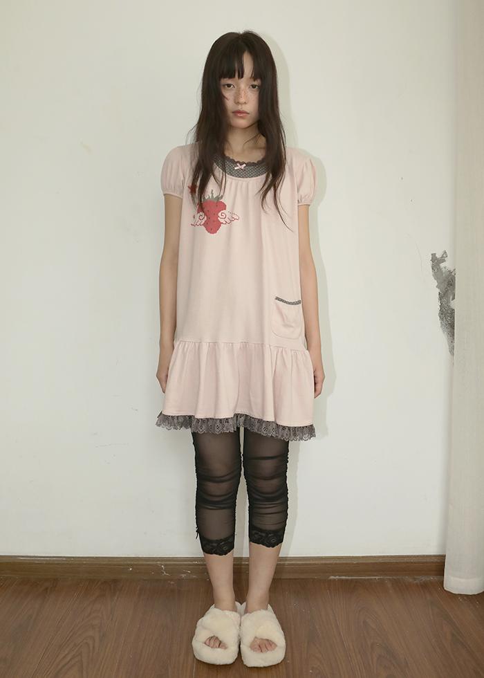 BERRY ANGEL LAYERED DRESS TOP PINK