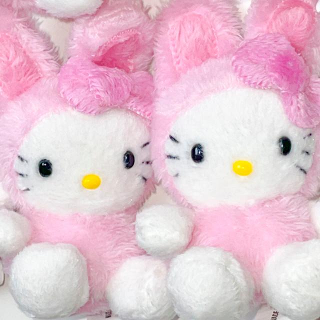 (수디어리) 연분홍 토끼 봉제 인형 키티