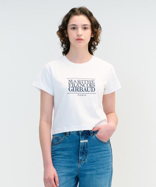W CLASSIC LOGO CROP TEE white