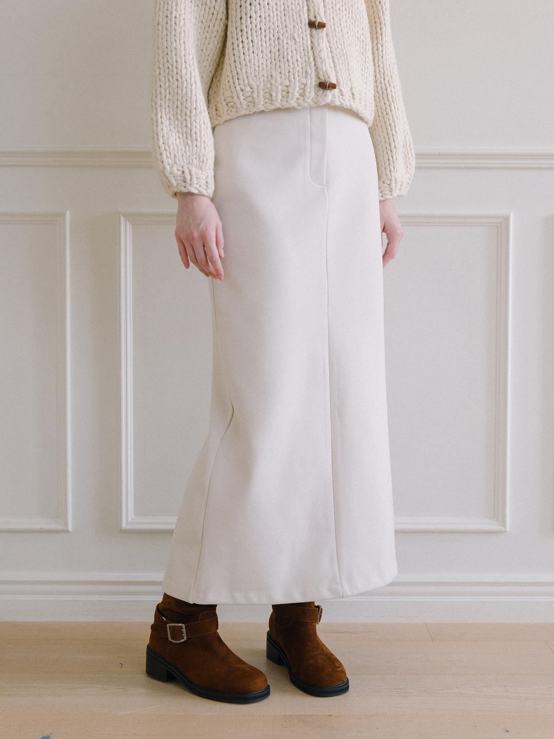 Maxi Long Skirt - Ivory
