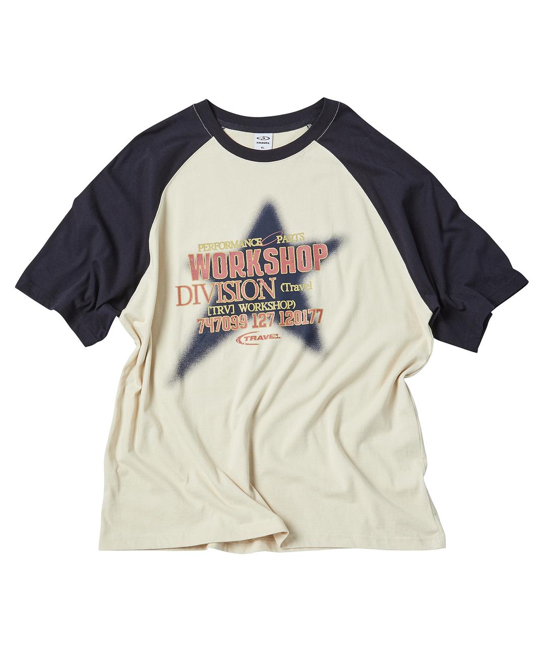 [5/24일 예약 배송]스프레이 스타 래글런 반팔티 라이트 베이지